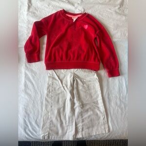 Valentine’s Sweatshirt and Pants Girls 4/5 Cat & Jack